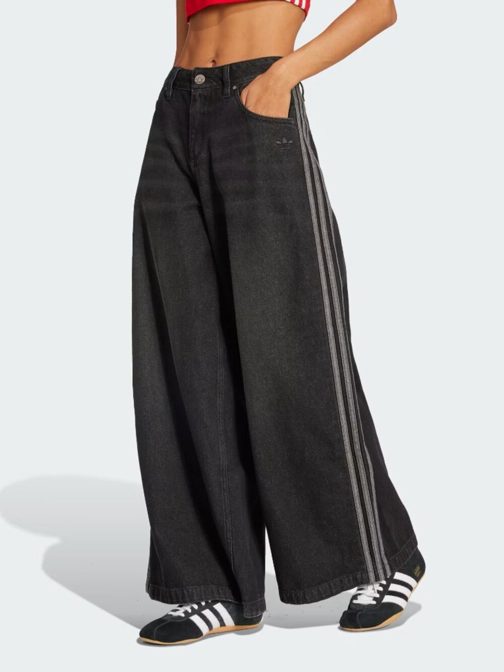 Adidas Loose-Fit Denim: Adicolor Denim Adilenium Pant